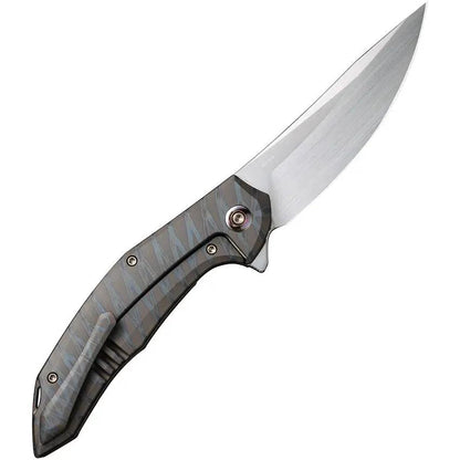 We Knife Merata Framelock Titanium Limited Edition EDC Knife - Flame Anodized CPM-20CV Satin Blade by We Knife Co Ltd