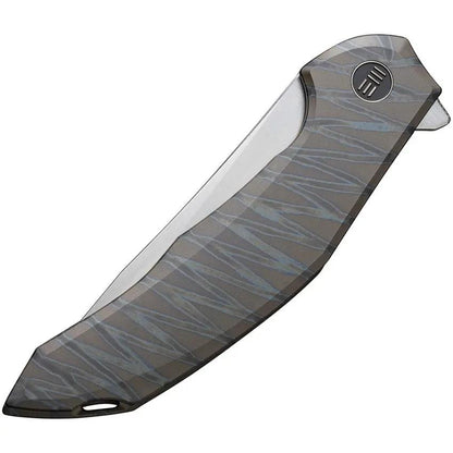 We Knife Merata Framelock Titanium Limited Edition EDC Knife - Flame Anodized CPM-20CV Satin Blade by We Knife Co Ltd