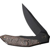 WE Knife Merata Framelock Limited Edition Copper Foil Carbon Fiber Inlay CPM 20CV Blade Titanium Handle - For Collectors by We Knife Co Ltd