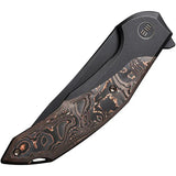 WE Knife Merata Framelock Limited Edition Copper Foil Carbon Fiber Inlay CPM 20CV Blade Titanium Handle - For Collectors by We Knife Co Ltd
