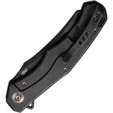 We Knife RekkeR Framelock Folding Knife Premium CPM-20CV Black Stonewashed Blade For EDC Enthusiasts by We Knife Co Ltd