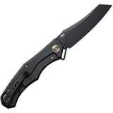 We Knife RekkeR Framelock Folding Knife Premium CPM-20CV Black Stonewashed Blade For EDC Enthusiasts by We Knife Co Ltd