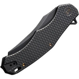 We Knife RekkeR Framelock Folding Knife Premium CPM-20CV Black Stonewashed Blade For EDC Enthusiasts by We Knife Co Ltd