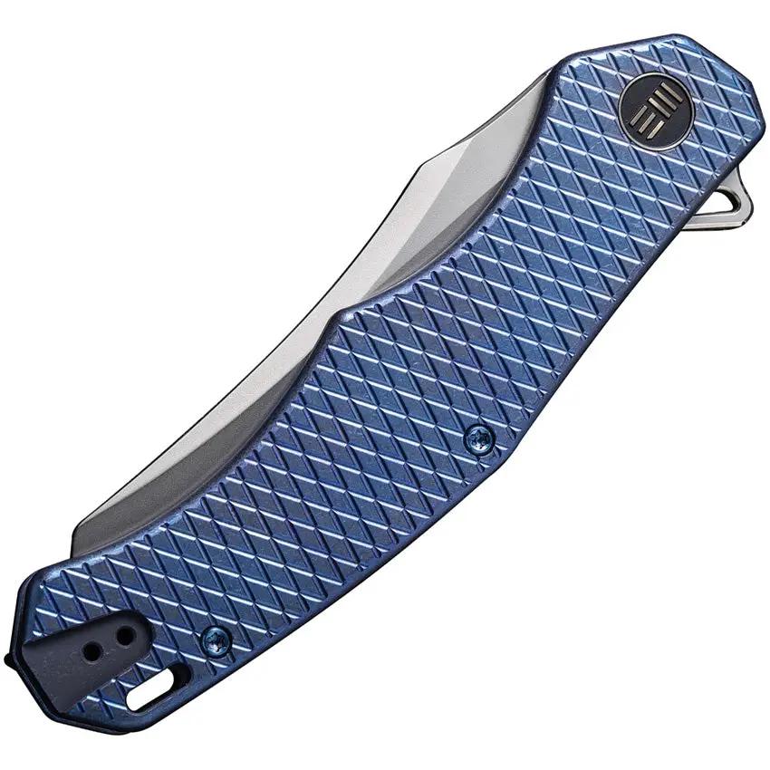 We Knife RekkeR Framelock Blue Titanium EDC Folding Knife - Premium High-Performance Blade Steel by We Knife Co Ltd