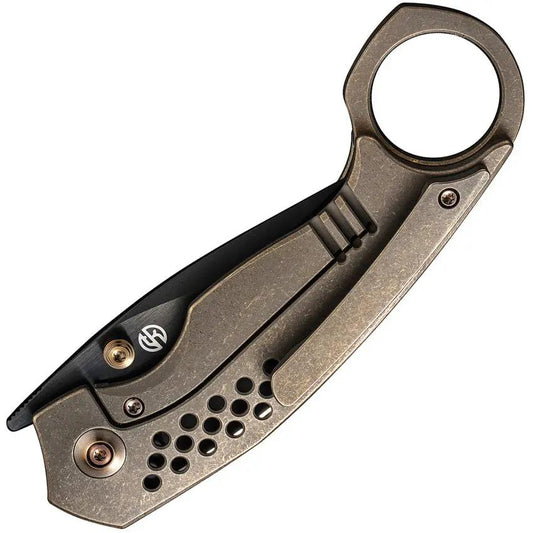 We Knife Envisage Framelock Bronze Titanium EDC Knife CPM 20CV For Everyday Carry Premium Precision And Durability by We Knife Co Ltd