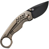 We Knife Envisage Framelock Bronze Titanium EDC Knife CPM 20CV For Everyday Carry Premium Precision And Durability by We Knife Co Ltd