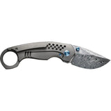 We Knife Envisage Damascus Framelock Folding Knife WE22013 DS1 - Artisanal Damascus Blade and Titanium Handle For EDC by We Knife Co Ltd