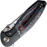 We Knife Nitro Mini Framelock Nebula - Damasteel Drop Point Blade and Carbon Fiber Handle by We Knife Co Ltd