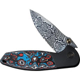 We Knife Nitro Mini Framelock Nebula - Damasteel Drop Point Blade and Carbon Fiber Handle by We Knife Co Ltd