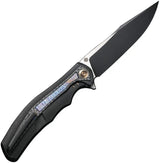 WE Knife Zonda Framelock Knife - Flame Titanium Inlay CPM-20CV Blade For EDC Enthusiasts by We Knife Co Ltd