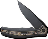 We Knife Zonda Framelock WE22016-3 - Copper Foil Carbon Fiber Inlay CPM 20CV Blade And Titanium Frame EDC Knife by We Knife Co Ltd