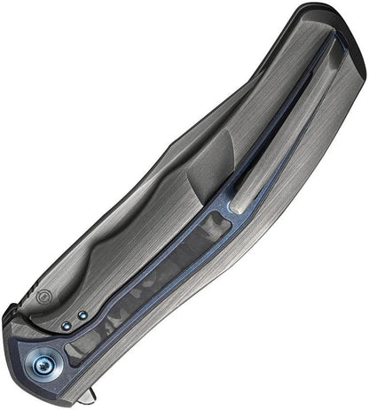 We Knife Zonda Framelock Marble CF Folding Knife Premium CPM 20CV Blade For EDC Enthusiasts by We Knife Co Ltd
