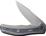 We Knife Zonda Framelock Marble CF Folding Knife Premium CPM 20CV Blade For EDC Enthusiasts by We Knife Co Ltd
