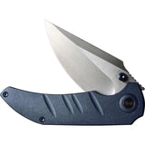 We Knife Riff Raff Framelock Knife - Blue Titanium Handle With Premium CPM 20CV Blade For EDC Enthusiasts by We Knife Co Ltd