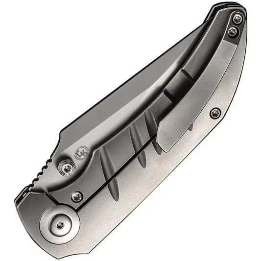 We Knife Riff-Raff Framelock Folder - CPM-20CV Bead-Blast Titanium EDC Knife For Everyday Carry Enthusiasts by We Knife Co Ltd