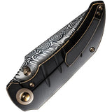 We Knife Riff Raff Framelock EDC Knife - Damasteel Blade With Titanium Handle And Clip by We Knife Co Ltd