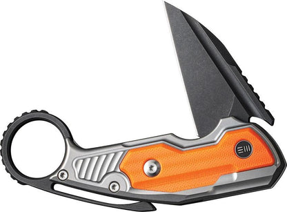 We Knife Yardbird WE22021-1 Button Lock EDC Enthusiasts Knife CPM-20CV High Performance Titanium Handle Orange Accent by We Knife Co Ltd