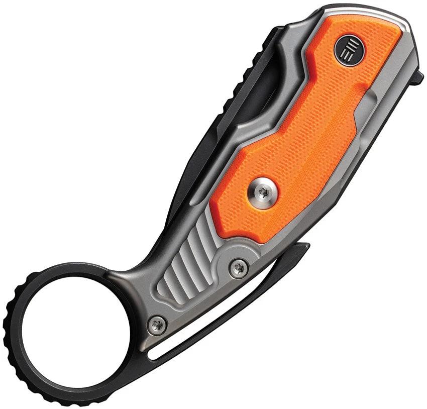 We Knife Yardbird WE22021-1 Button Lock EDC Enthusiasts Knife CPM-20CV High Performance Titanium Handle Orange Accent by We Knife Co Ltd