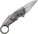 WE Knife Yardbird Button Lock Folding Knife - Titanium Handle 2.38in CPM20CV Blade For EDC by We Knife Co Ltd