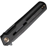WE Knife Navo Linerlock CPM-20CV - Premium Stonewashed Blade With Black Micarta EDC Knife by We Knife Co Ltd
