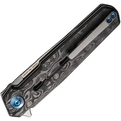 We Knife Navo Linerlock CPM 20CV Rose Carbon Fiber EDC Knife - Premium Satin Blade by We Knife Co Ltd