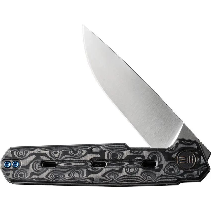 We Knife Navo Linerlock CPM 20CV Rose Carbon Fiber EDC Knife - Premium Satin Blade by We Knife Co Ltd