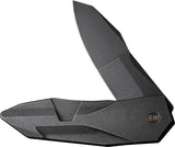 We Knife WE22028-1 Premium Framelock Knife CPM-20CV Black Stonewash Titanium Handle - For EDC Enthusiasts by We Knife Co Ltd