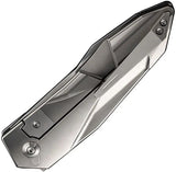 WE Knife WE22028-2 Solid Framelock Ti CPM-20CV Bead Blast Blade Titanium Handle - Titanium Framelock CPM-20CV Blade by We Knife Co Ltd