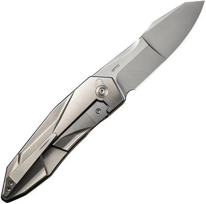 WE Knife WE22028-2 Solid Framelock Ti CPM-20CV Bead Blast Blade Titanium Handle - Titanium Framelock CPM-20CV Blade by We Knife Co Ltd
