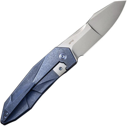 We Knife Co Ltd Solid Framelock Blue Bead Blast CPM20CV Blade EDC Pocket Knife With Titanium Handle by We Knife Co Ltd