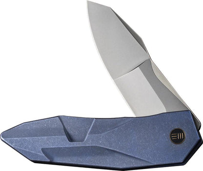 We Knife Co Ltd Solid Framelock Blue Bead Blast CPM20CV Blade EDC Pocket Knife With Titanium Handle by We Knife Co Ltd