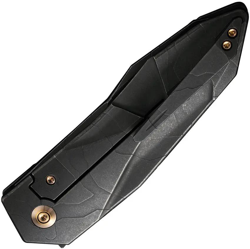 WE Knife Solid Framelock Knife - CPM-20CV Blade With Black Etch Titanium Handle For EDC by We Knife Co Ltd