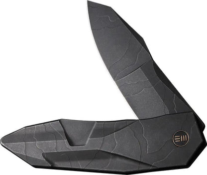 WE Knife Solid Framelock Knife - CPM-20CV Blade With Black Etch Titanium Handle For EDC by We Knife Co Ltd