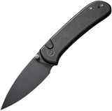 We Knife Co Ltd Qubit Button Lock Black WE22030F-1 by We Knife Co Ltd