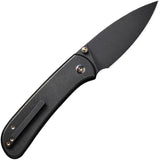 We Knife Qubit Button Lock EDC Knife - Premium Titanium Handle With CPM 20CV Blade by We Knife Co Ltd