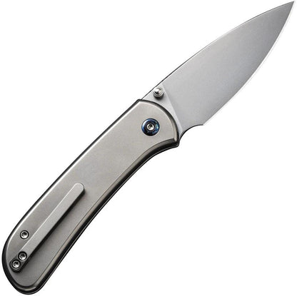WE Knife Qubit Button Lock Knife Bead Blast CPM 20CV Drop Point With Titanium Handle For EDC Enthusiasts by We Knife Co Ltd