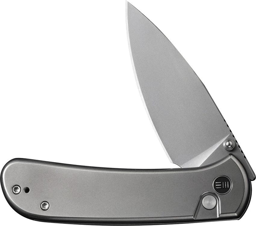 WE Knife Qubit Button Lock Knife Bead Blast CPM 20CV Drop Point With Titanium Handle For EDC Enthusiasts by We Knife Co Ltd