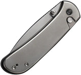 WE Knife Qubit Button Lock Knife Bead Blast CPM 20CV Drop Point With Titanium Handle For EDC Enthusiasts by We Knife Co Ltd