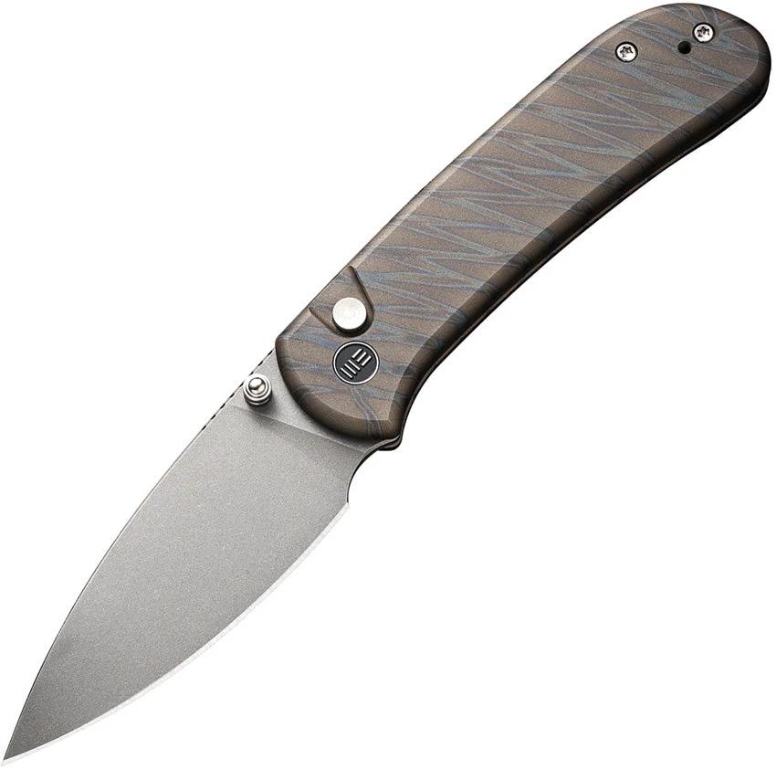 We Knife Co Ltd Qubit Button Lock Flame WE22030F-4 by We Knife Co Ltd