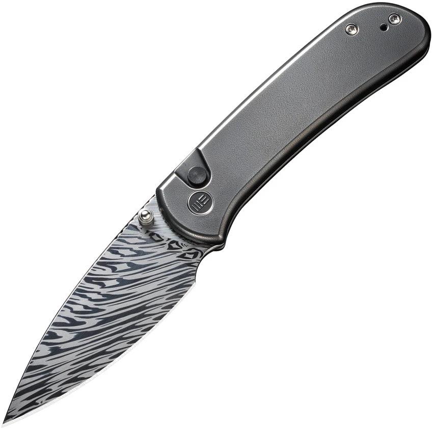 We Knife Co Ltd Qubit Button Lock Damasteel WE22030F-DS1 by We Knife Co Ltd
