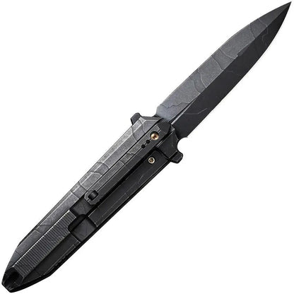 We Knife Diatomic Framelock CPM-20CV Dagger Knife Titanium Handle Black Stonewash - Premium EDC For Serious Enthusiasts by We Knife Co Ltd