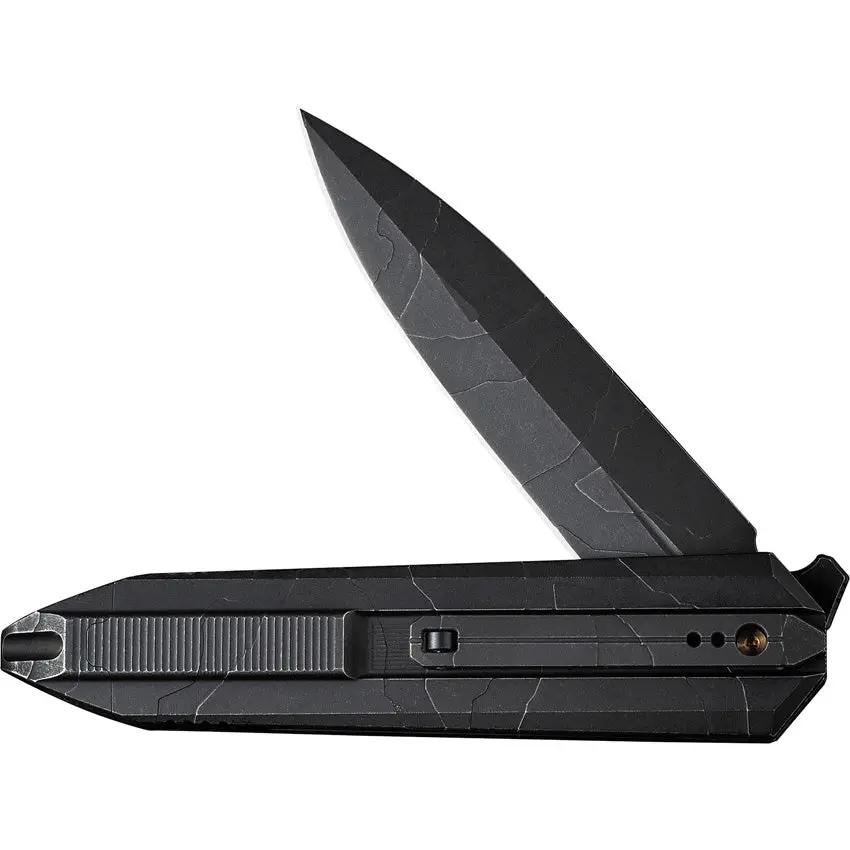 We Knife Diatomic Framelock CPM-20CV Dagger Knife Titanium Handle Black Stonewash - Premium EDC For Serious Enthusiasts by We Knife Co Ltd