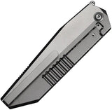 We Knife Collinear Framelock Damasteel EDC - Premium Fafnir Blade With Satin Titanium Handle by We Knife Co Ltd