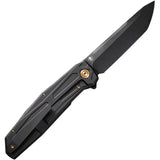 We Knife Shadowfire Framelock Folding Knife - CPM 20CV Tanto Blade 4in Titanium Handle For EDC Enthusiasts by We Knife Co Ltd