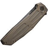 We Knife Shadowfire Framelock EDC Knife - 4 Inch CPM 20CV Tanto Blade With Bronze Titanium Handle. by We Knife Co Ltd