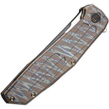 We Knife Shadowfire Framelock EDC Knife CPM-20CV Tanto Flame Anodized Titanium Handle - Premium Edge Retention by We Knife Co Ltd
