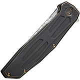 WE Knife Shadowfire - Premium Damascus Blade Framelock EDC Knife With Black Bronze Titanium Handle by We Knife Co Ltd