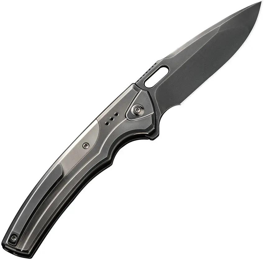 WE Knife Exciton Premium Button Lock Folding Knife Gray CPM 20C - Precision EDC Tool For Enthusiasts And Collectors by We Knife Co Ltd