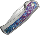 We Knife Nefaris Framelock Flame WE22040FA-1 Bead Blast Titanium Frame CPM 20CV Blade For Collectors EDC Enthusiasts by We Knife Co Ltd