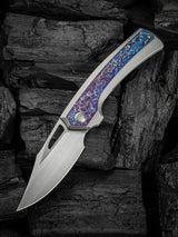 We Knife Nefaris Framelock Flame WE22040FA-1 Bead Blast Titanium Frame CPM 20CV Blade For Collectors EDC Enthusiasts by We Knife Co Ltd